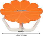 Kids Sensory Swivel Chair, 330 lbs Flower Shape 360° Spinning Seat for Autistic Kids & ADHD Children, Sit and Spin Toy for Balance Coordination, Non-Slip Silicone Base (Orange)