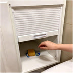 Tambour Sliding Door Cabinet Kitchen Cabinet Doors Retractable Flexible Pull-Down with Track ABS Plastic Material for Spice Sauce Pet Supplies(90x115 cm)