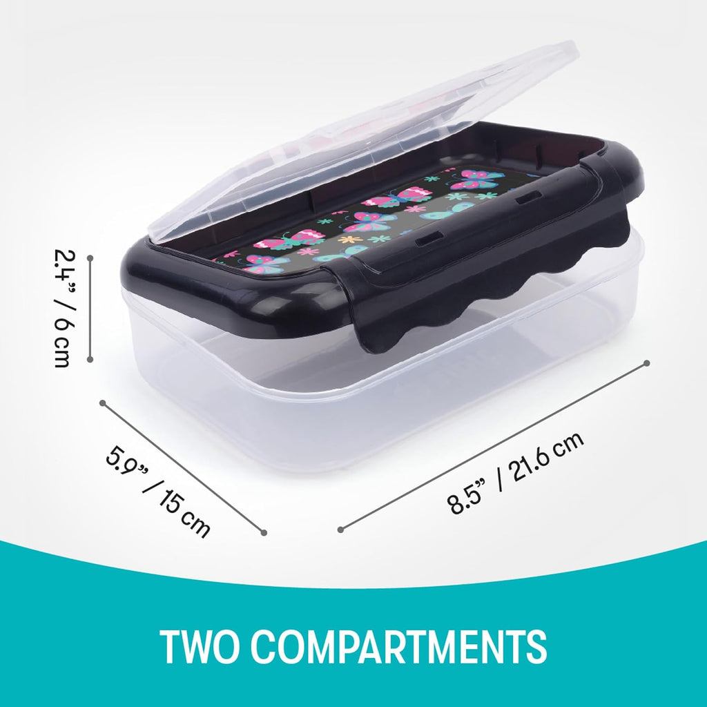 ZIPIT: Pencil Box Bundle: Rainbow & Butterflies - Recycled Plastic Cases, Large Capacity Storage Organizers, School Supplies-Stationary, Kid-Girl-Boy