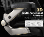 Big and Tall 700lbs Office Chair - Adjustable Lumbar Support 3D Flip Arms Heavy Duty Metal Base&Wheels, High Back Large Executive Computer Desk Chair, Thick Padded Ergonomic Design for Back Pain