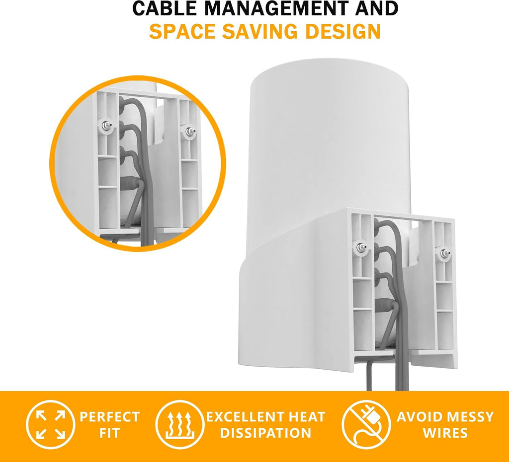 Wall Mount for TP-Link Deco X68/XE75/AXE5300 Mesh Wi-Fi 6 System | Space-Saving Wall Hanging Bracket Holder for Wi-Fi Booster, Cable Organizer Without Messy, Easy Installation