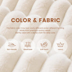 Giant Plush Bean Bag Chairs for Adults & Kids, Large Comfy Reading Chair for Bedroom with Ottoman Footrest, Accent Chairs for Living Room, Cozy Fluffy Single Cloud Couch,White