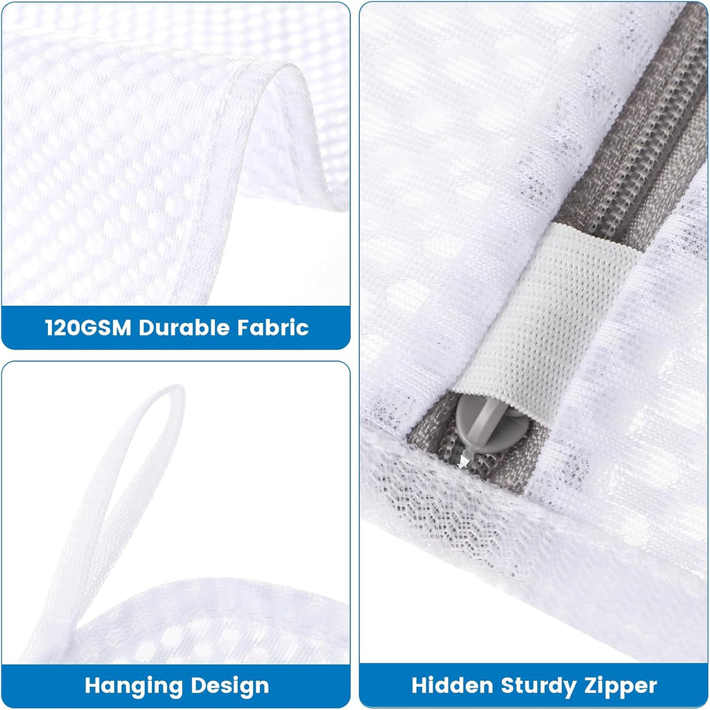 Dntorx 2 Pack XX-Large Mesh Laundry Bags for Delicates, 24 x 32 Inches Reusable Laundry Bag Durable Wash Bags for Washing Machine for College, Family, Travel, Storage
