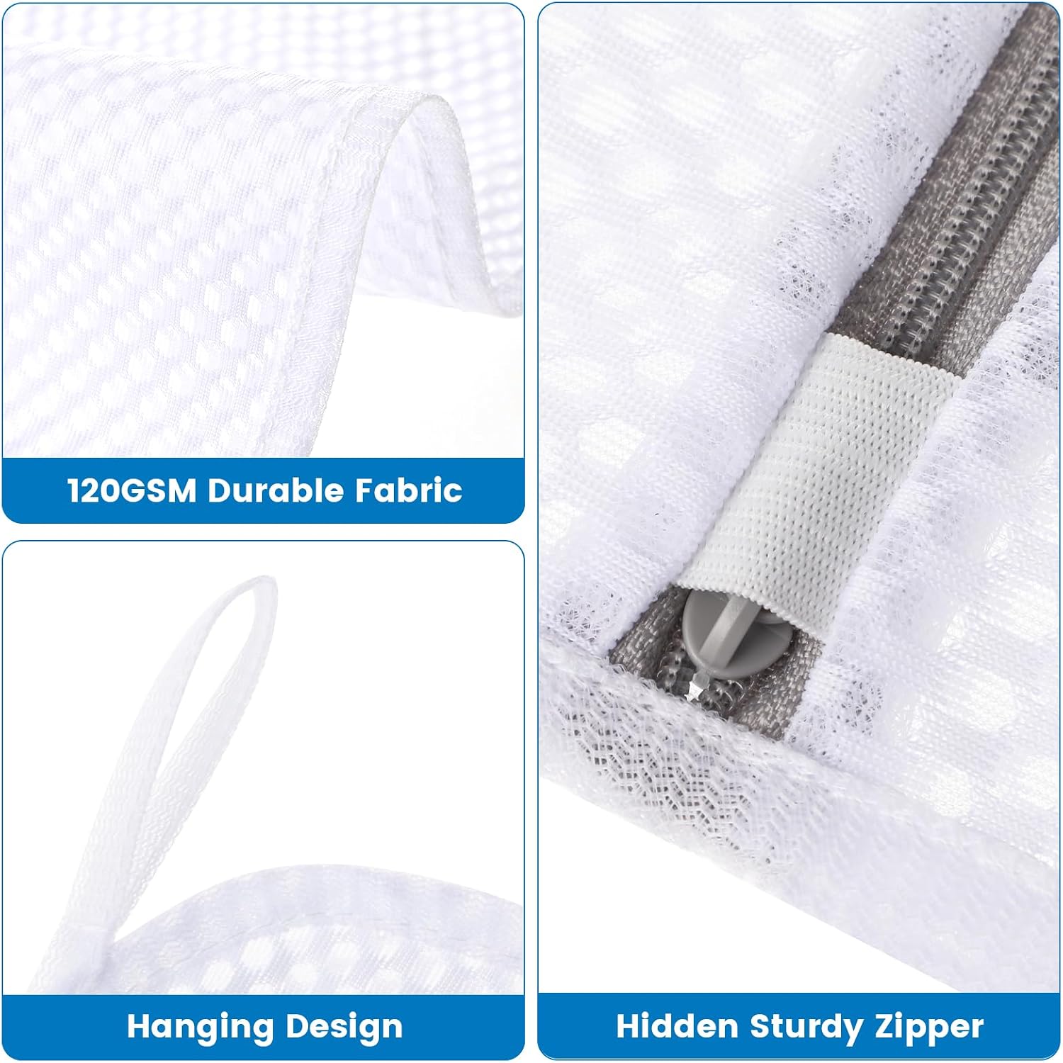 Dntorx 2 Pack XX-Large Mesh Laundry Bags for Delicates, 24 x 32 Inches Reusable Laundry Bag Durable Wash Bags for Washing Machine for College, Family, Travel, Storage
