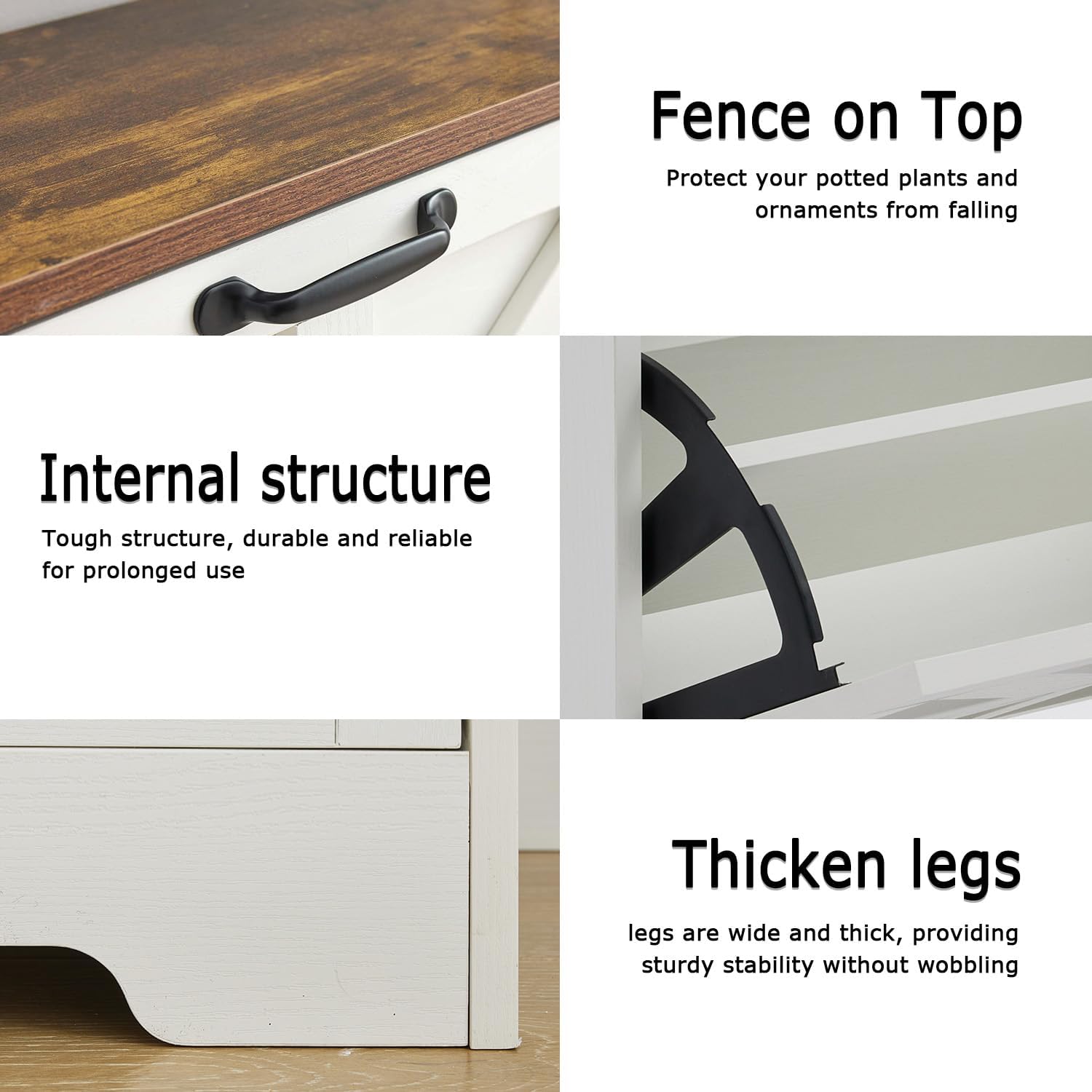 Shoe Cabinet with Bench 3-Tier Flip Drawer, Farmhouse Shoe Storage for Entryway, Wooden Shoe Organizer Cabinet, Hidden Slim Shoe Cabinet for Hallway, Living Room, White