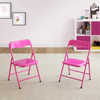 Heritage Kids Padded Folding Chair for Kids, Set of 2, Pink, Ages 3+