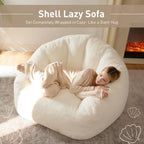 HUGHEAVEN Max Giant Bean Bag Chair, Oversized Bean Bag Sofa for Adults & Teens, Ultra-Soft Comfy Fluffy Floor Lounge Chair with Armrests, Large Bean Bag Couch for Gaming, Reading & Relaxing