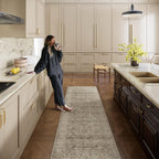 Washable Kitchen Rug Runners for Hallways: 2'6"x8' Bedroom Runner Rug Non Slip Low-Pile Stain Resistant Soft Indoor Floor Carpet Runner for Indoor Entryway Hallways Kitchen Laundry Room Farmhouse