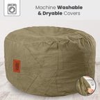 CordaRoy's Chenille Bean Bag Pouf Footstool, Moss