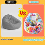 HOMBYS Clear Animal Bean Bag Chair Cover Stuffed Animal Storage for Kids Extra Large Waterparoof Stuffable Zipper Bean Bag for Children Storage & Organizing Plush Toys, Easy to Clean