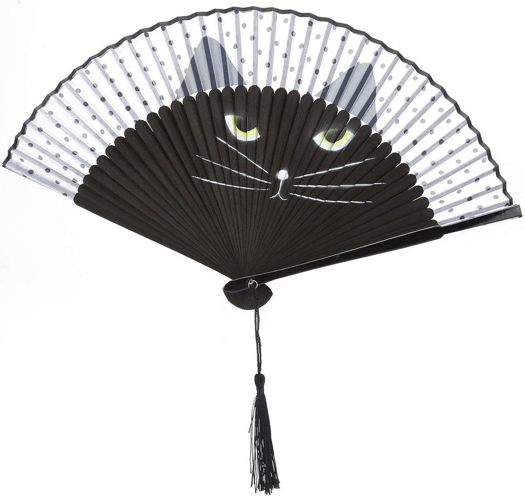 Bamboo Folding Fan, Portable Hand Held Japanese Style Fan with Natural Material, for Cooling Dancing Wedding Party Stage Performance Gift