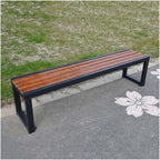 Outdoor Bench, Outdoor Garden Bench Bronze Garden Seat Outdoor Backless Benches Park Solid Wood Bench 400kg Load Capacity Garden Bench(Small)