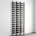 Large Wall Mount Wine Rack, 16 Tier 48 Bottle Wine Storage Organizer Display Holder, Metal Liquor Display for Wine Cellars, Home Bars, Kitchens, and Dining Rooms