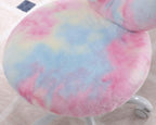 HNY Kids Desk Chair with Wheels, Cute Furry Vanity Chair with Hollowed Heart-Shape Back Adjustable Rolling Computer Study Task Chair for Girls, Fluffy Faux Fur Kids Swivel Chair for Bedroom, Colorful