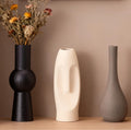 Ceramic Vase Set of 3 Home Decor Modern Farmhouse Style Living Room Ornament Dining Table Room Pottery Small Vases for Dried Flowers Colorful
