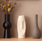 Ceramic Vase Set of 3 Home Decor Modern Farmhouse Style Living Room Ornament Dining Table Room Pottery Small Vases for Dried Flowers Colorful