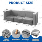 wanan Kids Couch 13PCS, Modular Kids Play Couch for Playroom Bedroom, 13 in 1 Multifunctional Kid Sofa for Playing, Creativing, Sleeping, Indoor Toddler Couches for Boys and Girls(Grey)