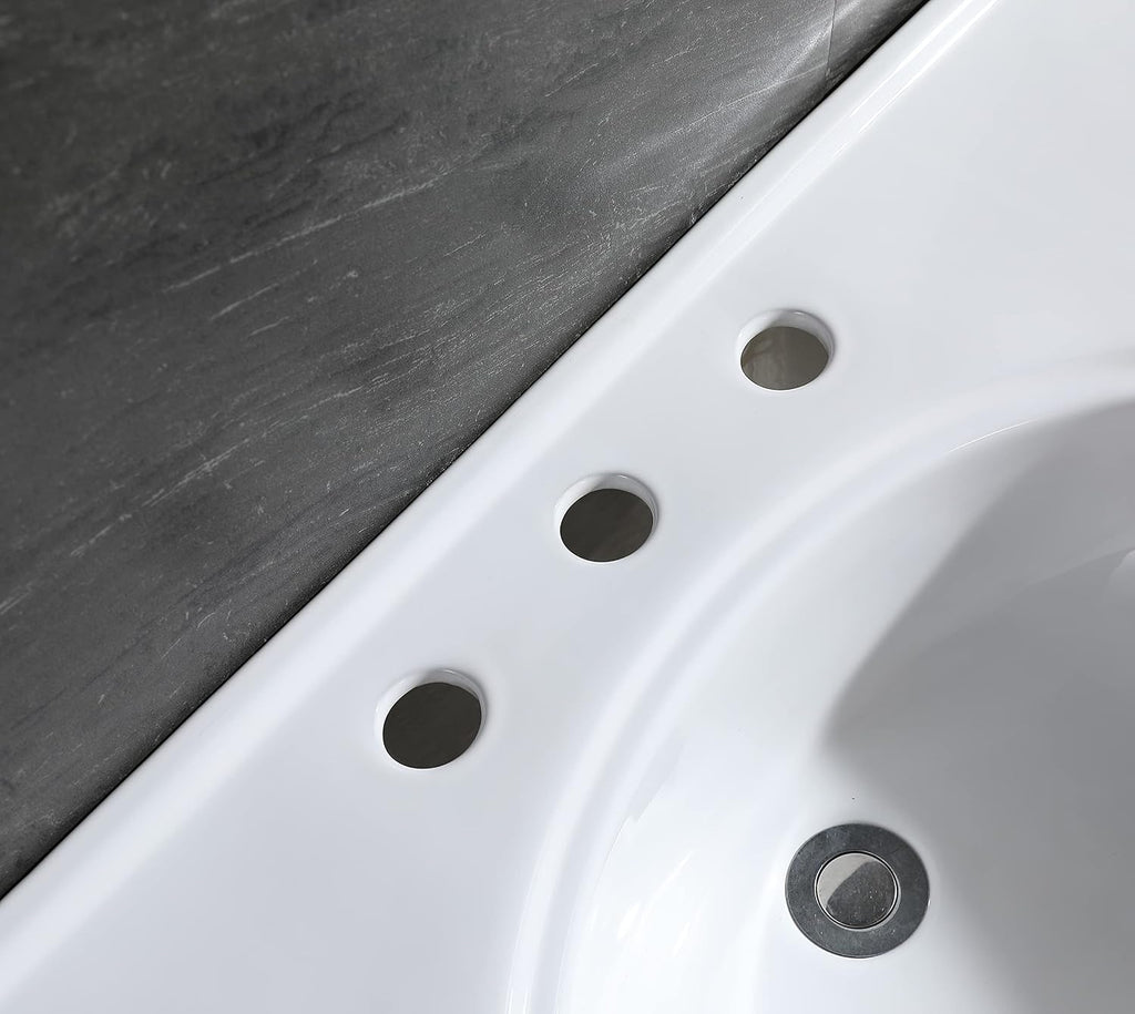 Fauceture VPB1378B Imperial 37" x 22" Ceramic Console Sink Basin, White