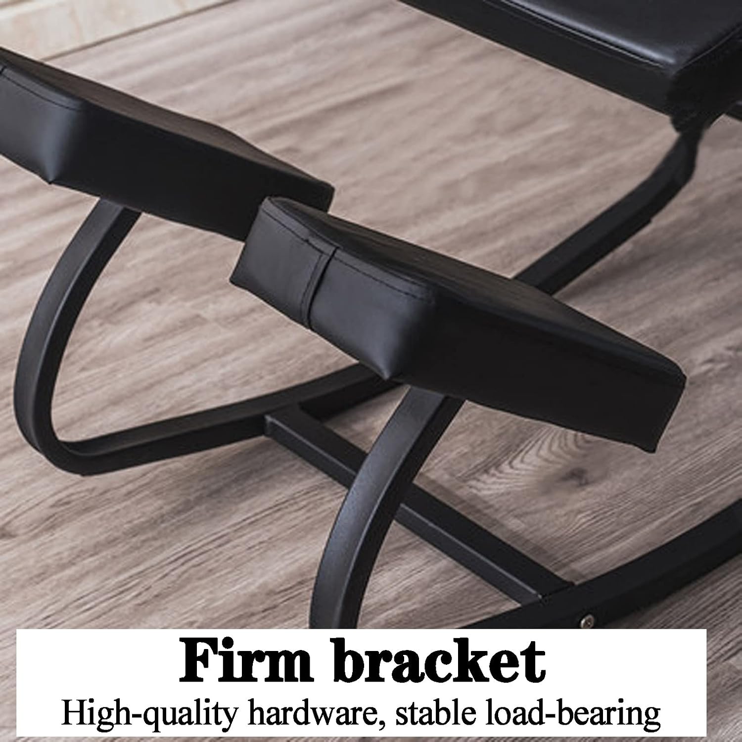 Ergonomic Kneeling Chair with Back Support - Posture Corrective Rocking Balance Stool for Office Use, Orthopedic Design to Relieve Fatigue and Improve Comfort (Black)