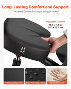 VEVOR Ergonomic Kneeling Chair with Wheels, Mobile X-Shaped Posture Knee Chair with Adjustable Height & Thick Foam Cushions, Natural Relief for Neck or Back Pain for Home, Office or Meditation, Black