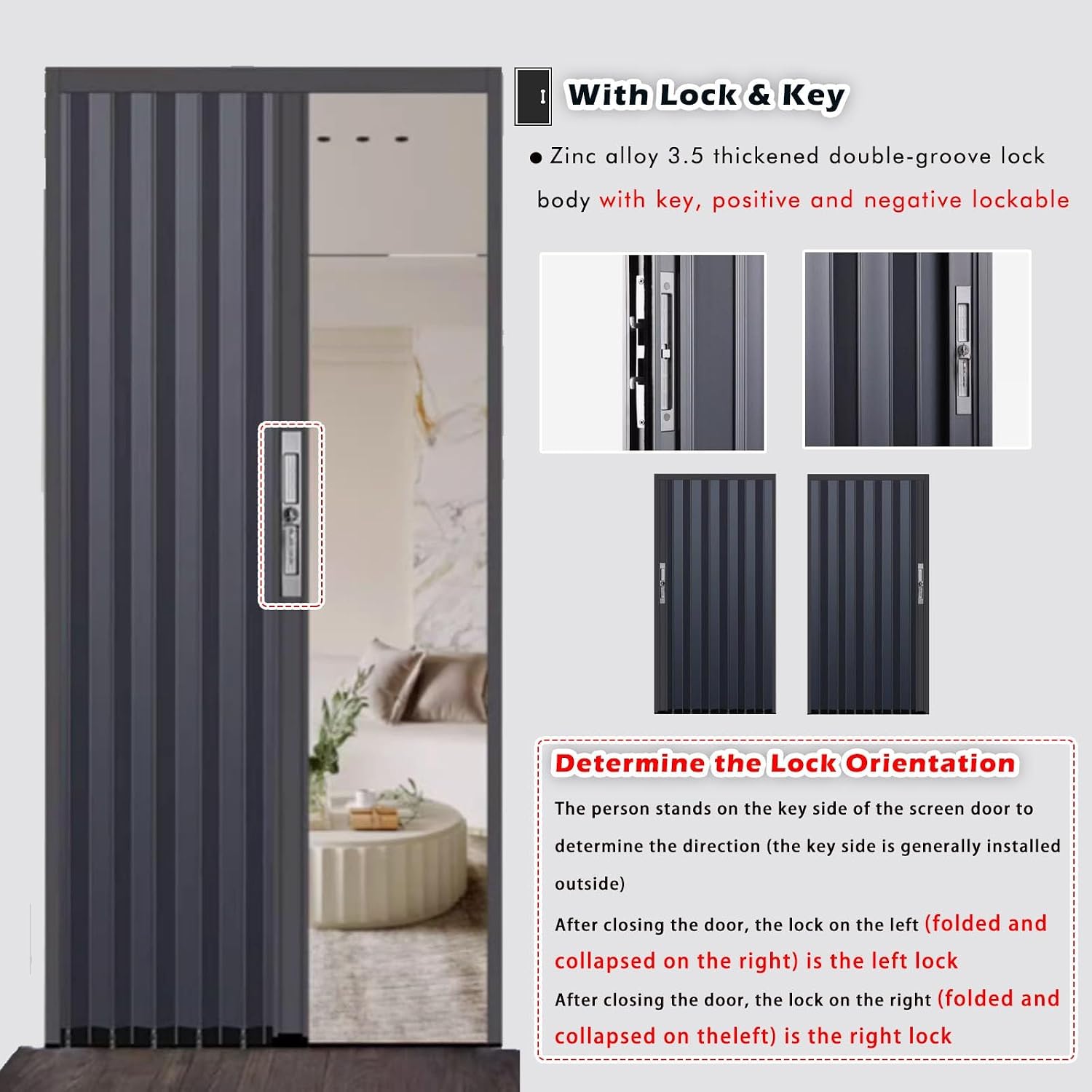 Aluminum Sliding Door with Lock - Retractable Barn Door Hardware Kit, Fits 61-177 cm, Temporary Simple Track Design, Ideal for Home and Office Spaces