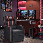 DORTALA Massage Gaming Chair for Adults, Adjustable Recliner Sofa w/Footrest and Massage Function, Adjustable Living Room Recliner, Home Theater Seating, PU Leather, 330LBS Weight Capacity, White