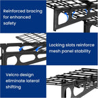 FLEXIMOUNTS 2x6ft Garage Shelving Wall-Mounted, 1-Pack Heavy-Duty Wall Shelving, Holds Up to 400 lbs, Garage Storage Rack for Organization & Storage Bins, Black, Classic Series