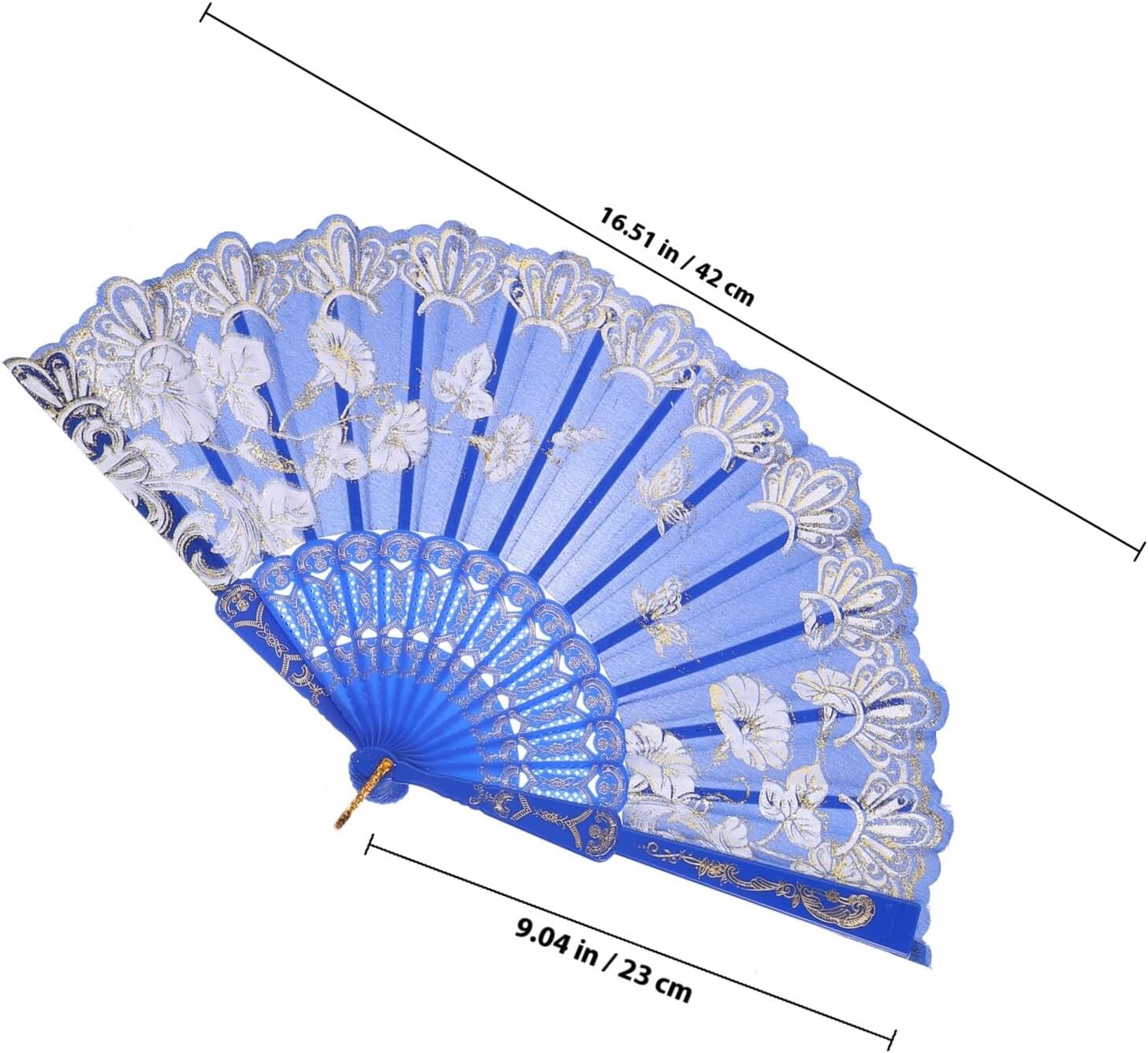 VILLCASE 8pcs Chinese Folding Hand Fans Vintage Retro Style Foldable Handheld Fans for Women Summer Dance Party Decoration