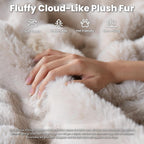 ovios Bean Bag Chair for Adult, Giant Beanbag with Plush Faux Fur, Comfy Large Big Lounger Floor Lazy Chair for Indoor Fireside Living Room Bedroom Dorm, Beige