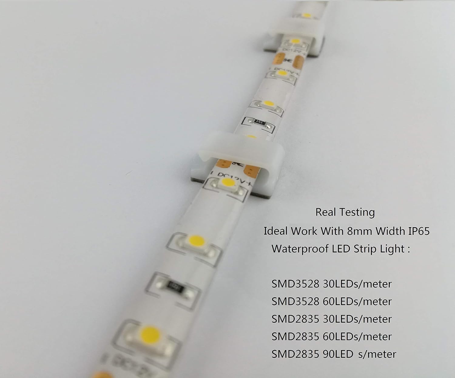 Threetwofour LED Strip Light Clips self Adhesive mounting Brackets Cable Clamp for 8-10mm Width IP65 led Strip Light Cable Clips Wire Holder for Dash cams,Network Cables 100Pack