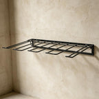 Foldable Wall Mounted Boot Storage Organizer for 2-Pair Cowboy and High Boots, Iron Metal Shoe Rack Stable Support and Elevated Hooks, Space Saving Indoor Closet Hanging Shoe