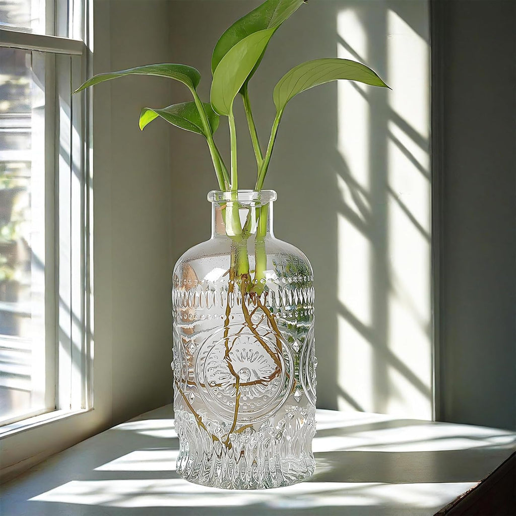 TIWPAJS Propagation Vases for Plants, Bud Vases, Small Glass Vase for Flowers, Home Decor, Table Decor, Shelf Decor, Desk Decor, Office Decor