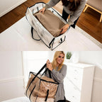 Oversized Moving Bags 6 Pack,Heavy-Duty Moving Boxes with Zippers & Carrying Handles, Foldable Storage Bags For Space Saving,Transparent Packing Bags for College Dorm,Traveling,Christmas Decorations