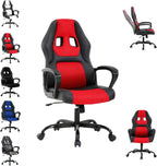 Cheap Gaming Chair Video Game Chair Ergonomic Computer Game Chair with Lumbar Support Adjustable Armrest High Back Racing Swivel Office Chair PU Leathe for Adults Kids Red