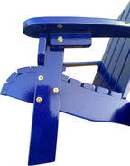 Gecheer Outdoor or Indoor Wooden Kids Adirondack Chair in Blue – Sturdy Poplar Wood, Wide Seat & Armrests, Easy Assembly, for Patio Porch Deck Garden or Poolside – Weight Capacity 110 lbs