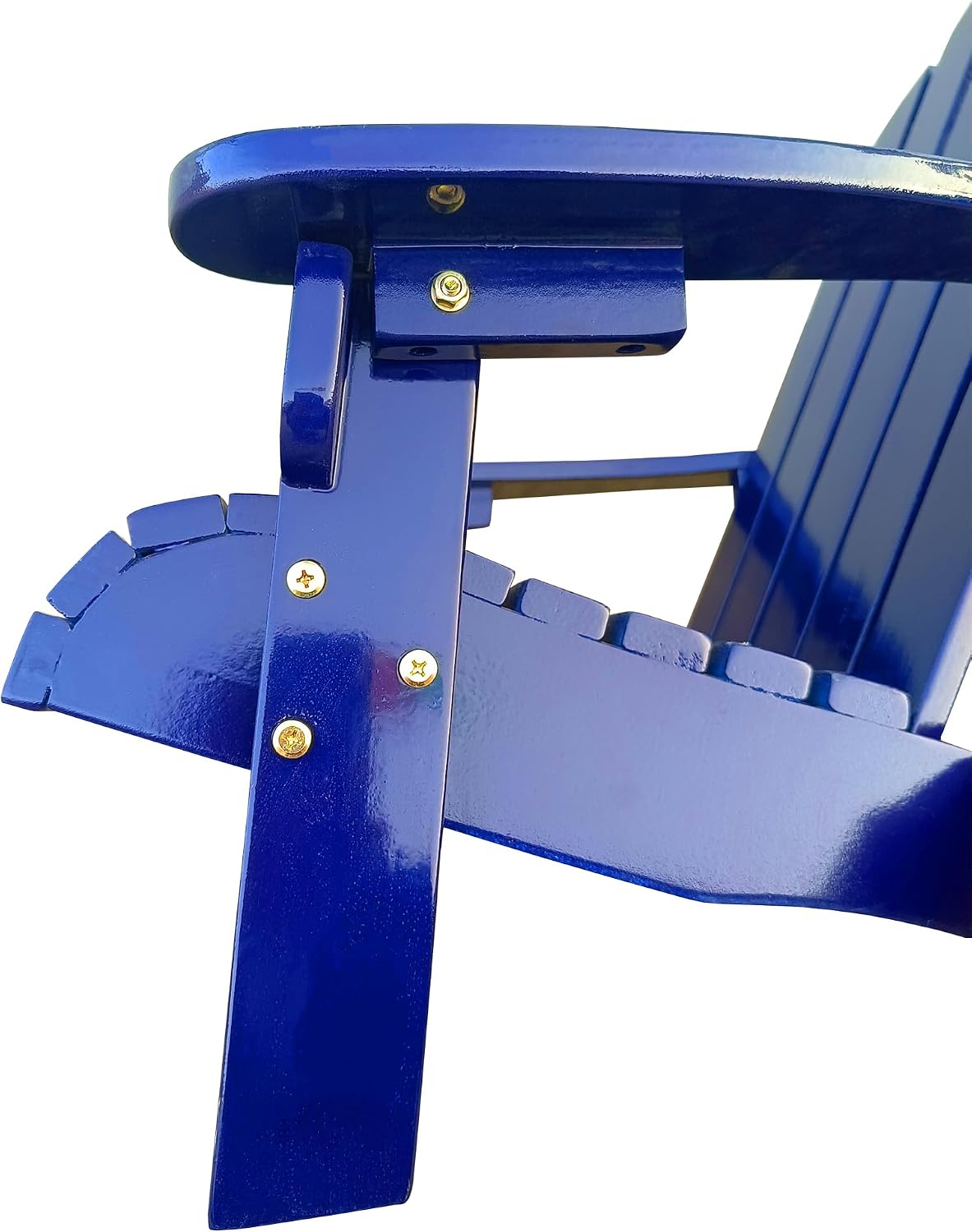 Gecheer Outdoor or Indoor Wooden Kids Adirondack Chair in Blue – Sturdy Poplar Wood, Wide Seat & Armrests, Easy Assembly, for Patio Porch Deck Garden or Poolside – Weight Capacity 110 lbs