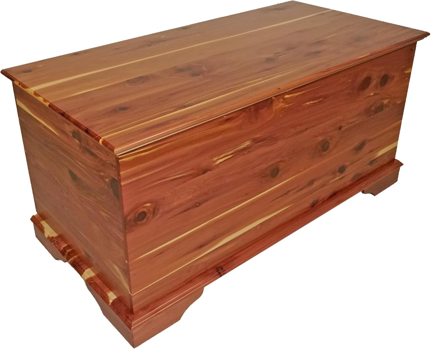 DutchCrafters Rustic Solid Wood Natural Wooden Cedar Chest, Aromatic Cedar Scent - Linen Blanket Storage Chest, Clothes Storage Trunk, End of Bed Storage Bench - Amish Made in USA (36" Width)