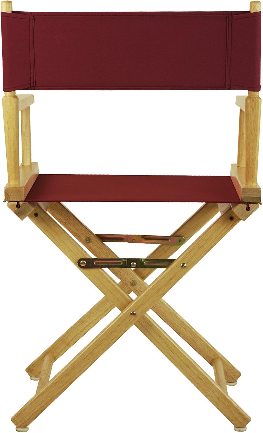 Casual Home 18" Director's Chair Natural Frame with Burgundy Canvas