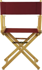 Casual Home 18" Director's Chair Natural Frame with Burgundy Canvas