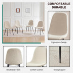 Dining Table Set for 4, Modern Table and Chairs Set of 4, 5 Piece Dining Table Set Include Wooden Rectangle Kitchen Table and 4 Fabric Chairs Ideal for Kitchen Dining Room Easy to Assemble