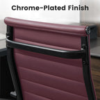 Office Desk Chair Leather, Conference Room Chairs with Wheels, Modern Executive Computer Guest Chairs with Arms.