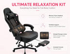 Mistpeople Gaming Chair, Ergonomic High Back Computer Chair with Footrest, Lumbar Support & Pocket Spring Cushion, Comfortable Swivel Home Office Desk Chair for Adults