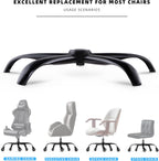 Sytopia Office ChairBaseReplacement, Heavy Duty Office ChairBase 28 Inch, Chair Bottom Part(2200Lbs) Reinforced to Repair Chairs with Universal Caster and Gas Cylinder Size (MatteBlack)