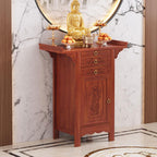 Free Standing Altar Table, Multifunction Meditation Altar Table with Drawer and Shelf, for Home Shrines Ancestral Halls Temples(68 * 48.8 * 108cm/26.8 * 19.2 * 42.5in)