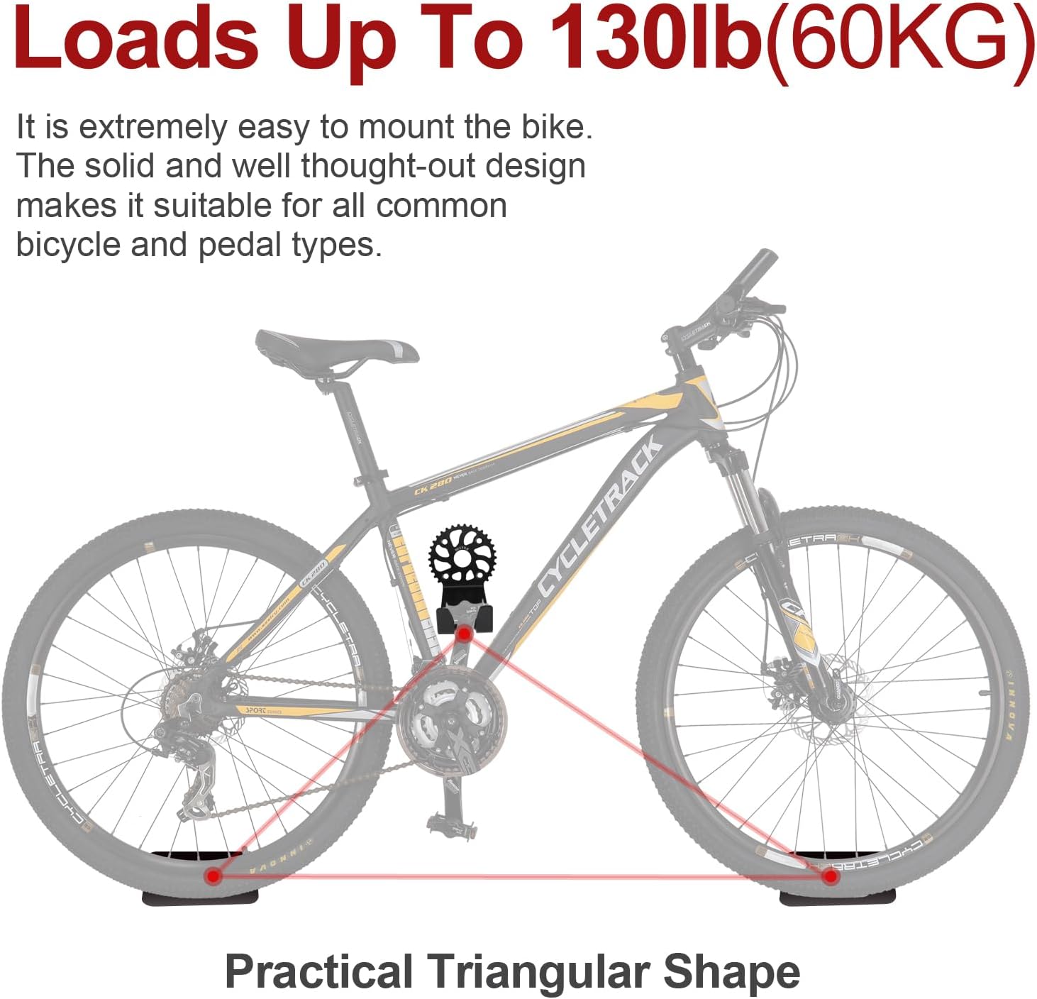 MZYRH Heavy Duty Bike Wall Mount, Stainless Steel, 2 Pack, Bicycle Storage Rack, Ideal for Road, Mountain or Hybrid Bikes