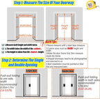 Interior Sliding Barn Door, Accordion Folding, Single/Double Bedroom Divider for RV Mobile Home, -1 80x80in(203.2x203.2cm)