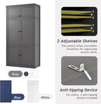 Ball & Cast 80″Tall Freestanding Kitchen Pantry Cabinet with 2 Power Outlets & 3 Large Drawers,41" W Versatile Farmhouse Pantry Storage Cabinet w/Adjustable Shelves and Door Shelves,for Kitchen, Grey