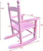 Kids Rocking Chair, Toddler Rocking Chair Patio Rocking Chair with High Backrest, Ideal for Garden Yard Balcony Indoor Outdoor Living Rooms
