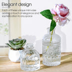 TBWIND Glass Bud Vases Set of 12, Small Vases for Centerpieces, Vintage Mini Vases for Wedding Decor, Clear Glass Bud Vase in Bulk, Office and Home Table Flower Décor