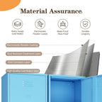 Metal Locker Storage Cabinets 59.06"H Sky Blue Locking File Cabinets Kitchen Food Pantry Cabinet with 2 Doors and Shelves for Dining Room, Living Room,Bathroom Office,Home,Garage, Gym, School